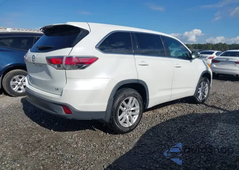2014 Toyota Highlander Le from USA, damaged, VIN 5TDZARFH8ES007949